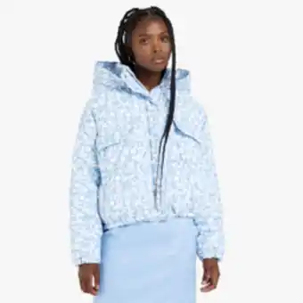 The FIX Women's blue & white monogram puffer jacket offer