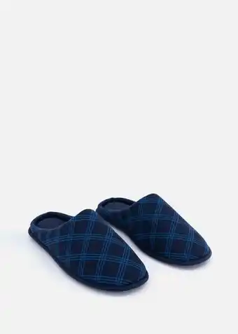 Smart foam check mule slippers