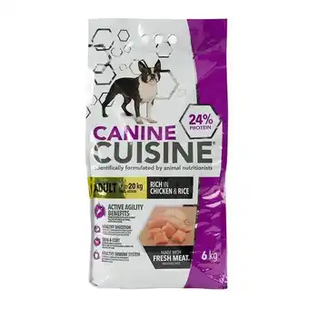 Woolworths Canine cuisine chicken and rice small - medium adult dog food 6 kg offer