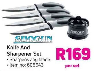 Shogun Knife And Sharpener Set