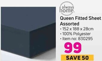 Game Always Home Queen Fitted Sheet Assorted 152 x 188 x 28cm offer