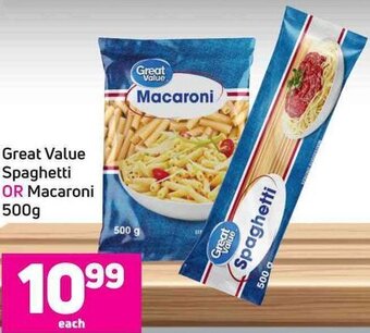 Game Great Value Spaghetti Or Macaroni 500g offer