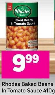 Game Rhodes Baked Beans In Tomato Sauce 410g offer