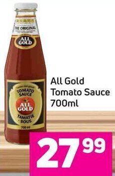 Game All Gold Tomato Sauce 700ml offer