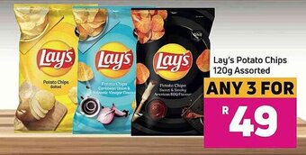 Game Lay's Potato Chips 3 x 120g assorted offer