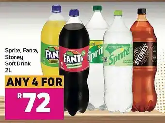 Game Sprite, Fanta, Stoney Sofft Drink 4 x 2L offer