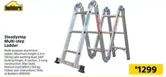 Builders Express Builders Steadystep Multi-Sep Ladder 3.3m offer
