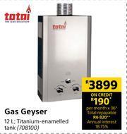 Builders Warehouse Totai Gas Geyser offer