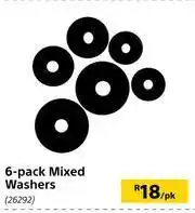 Builders Warehouse 6 Pack Mixed Washers-Per Pack offer