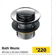 Builders Warehouse Bath Waste 40mm x 50mm offer