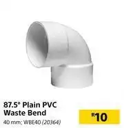 Builders Warehouse 87.5 Degree Plain PVC Waste Bend offer