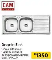 Builders Warehouse Cam Africa Drop-In Sink 449973 offer