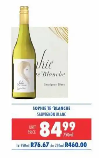 Ultra Liquors Sphie Te 'Blanche Sauvignon Blanc 750ml offer