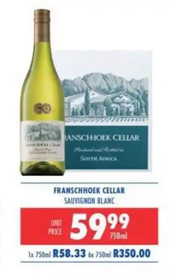 Ultra Liquors Franchhoek Cellar Sauvignon Blanc 750ml offer
