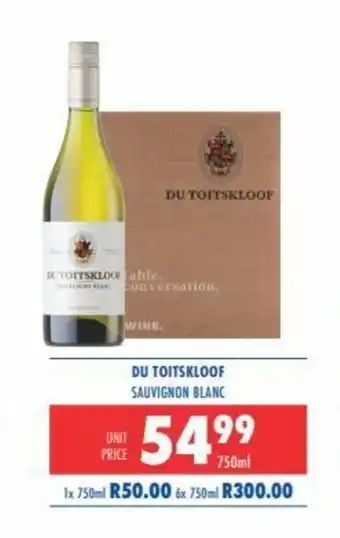 Ultra Liquors Du Toitskloof Sauvignon Blanc 750ml offer